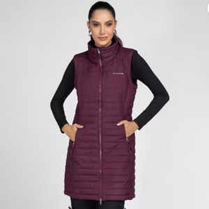 Columbia Burgundy Quilted Puffer Vest